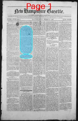 Page thumbnail for The New Hampshire Gazette