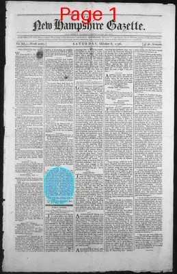 Page thumbnail for The New Hampshire Gazette