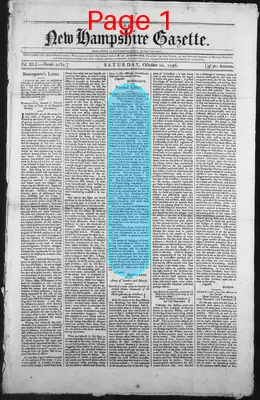 Page thumbnail for The New Hampshire Gazette