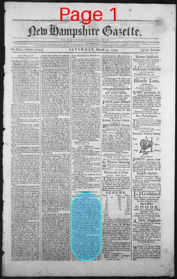 Page thumbnail for The New Hampshire Gazette