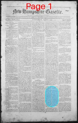 Page thumbnail for The New Hampshire Gazette
