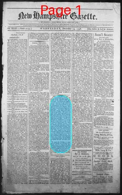 Page thumbnail for The New Hampshire Gazette