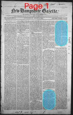 Page thumbnail for The New Hampshire Gazette