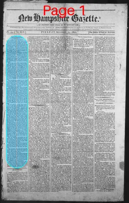 Page thumbnail for The New Hampshire Gazette