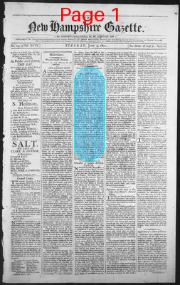 Page thumbnail for The New Hampshire Gazette