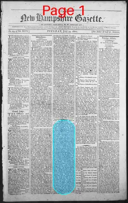 Page thumbnail for The New Hampshire Gazette