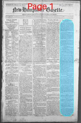 Page thumbnail for The New Hampshire Gazette