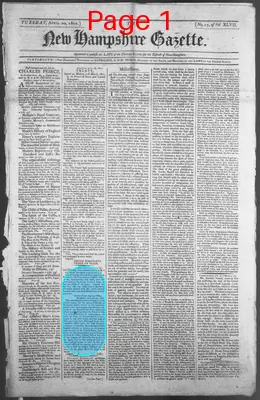 Page thumbnail for The New Hampshire Gazette