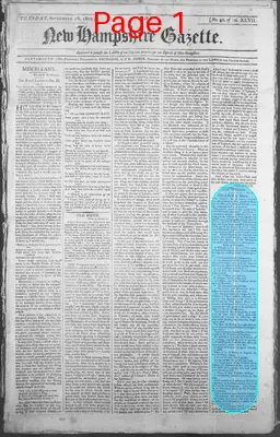 Page thumbnail for The New Hampshire Gazette