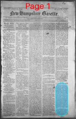 Page thumbnail for The New Hampshire Gazette