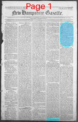 Page thumbnail for The New Hampshire Gazette