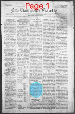 Page thumbnail for The New Hampshire Gazette