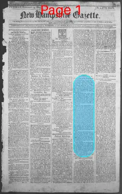 Page thumbnail for The New Hampshire Gazette