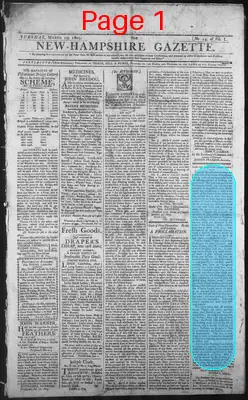 Page thumbnail for The New Hampshire Gazette