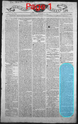 Page thumbnail for The New Hampshire Gazette