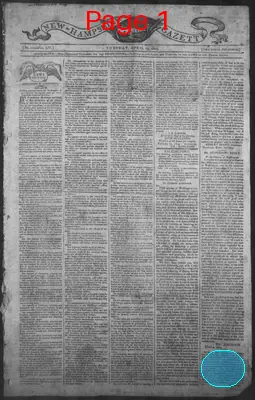 Page thumbnail for The New Hampshire Gazette