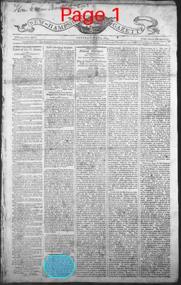 Page thumbnail for The New Hampshire Gazette