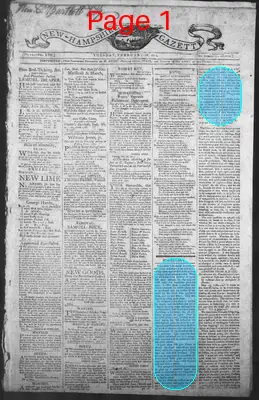 Page thumbnail for The New Hampshire Gazette