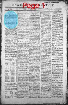 Page thumbnail for The New Hampshire Gazette