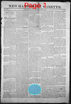 Page thumbnail for The New Hampshire Gazette