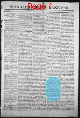 Page thumbnail for The New Hampshire Gazette