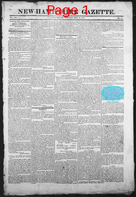 Page thumbnail for The New Hampshire Gazette
