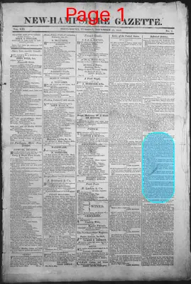 Page thumbnail for The New Hampshire Gazette