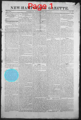 Page thumbnail for The New Hampshire Gazette