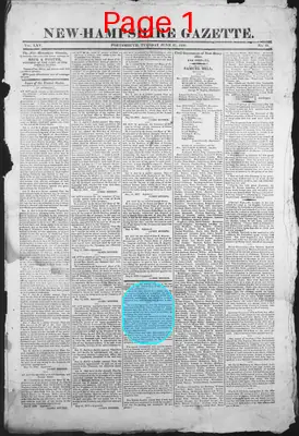 Page thumbnail for The New Hampshire Gazette