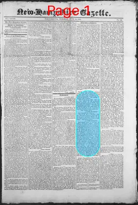 Page thumbnail for The New Hampshire Gazette