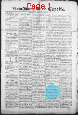 Page thumbnail for The New Hampshire Gazette