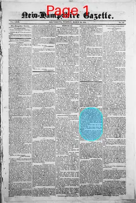 Page thumbnail for The New Hampshire Gazette
