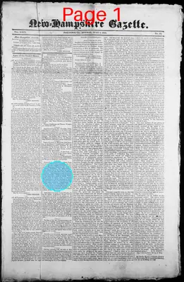 Page thumbnail for The New Hampshire Gazette