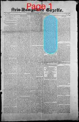 Page thumbnail for The New Hampshire Gazette