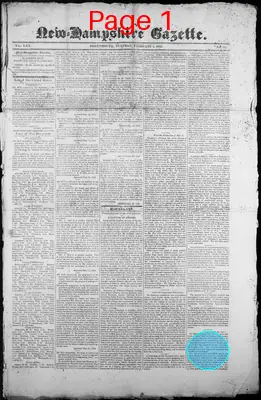 Page thumbnail for The New Hampshire Gazette