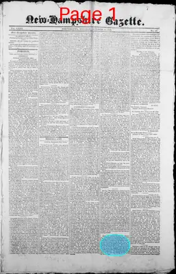 Page thumbnail for The New Hampshire Gazette