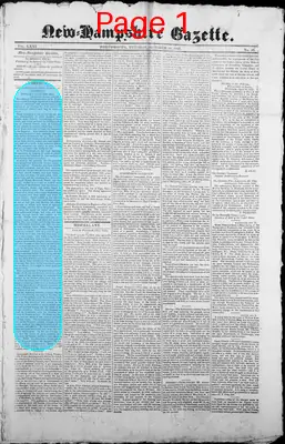 Page thumbnail for The New Hampshire Gazette