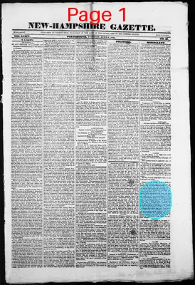 Page thumbnail for The New Hampshire Gazette