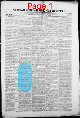Page thumbnail for The New Hampshire Gazette