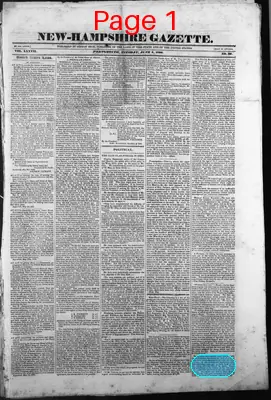 Page thumbnail for The New Hampshire Gazette