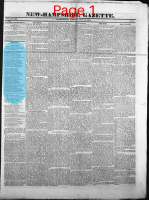 Page thumbnail for The New Hampshire Gazette