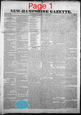 Page thumbnail for The New Hampshire Gazette