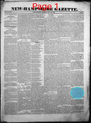Page thumbnail for The New Hampshire Gazette
