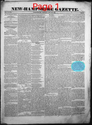 Page thumbnail for The New Hampshire Gazette