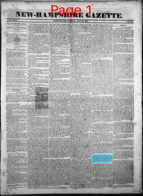 Page thumbnail for The New Hampshire Gazette