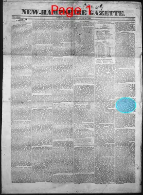 Page thumbnail for The New Hampshire Gazette