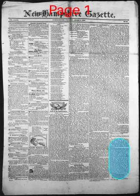 Page thumbnail for The New Hampshire Gazette