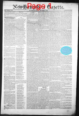 Page thumbnail for The New Hampshire Gazette