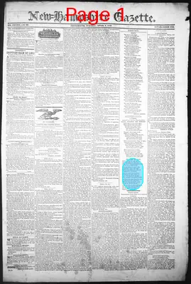 Page thumbnail for The New Hampshire Gazette