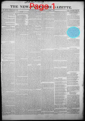 Page thumbnail for The New Hampshire Gazette